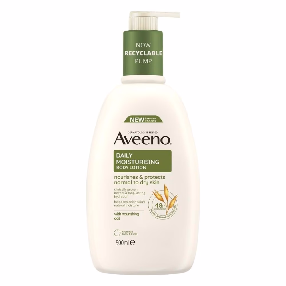 Aveeno Daily Moisturising Body Lotion – 500ml | Soothing Oat Formula for 24-Hour Hydration & Healthy Skin 1