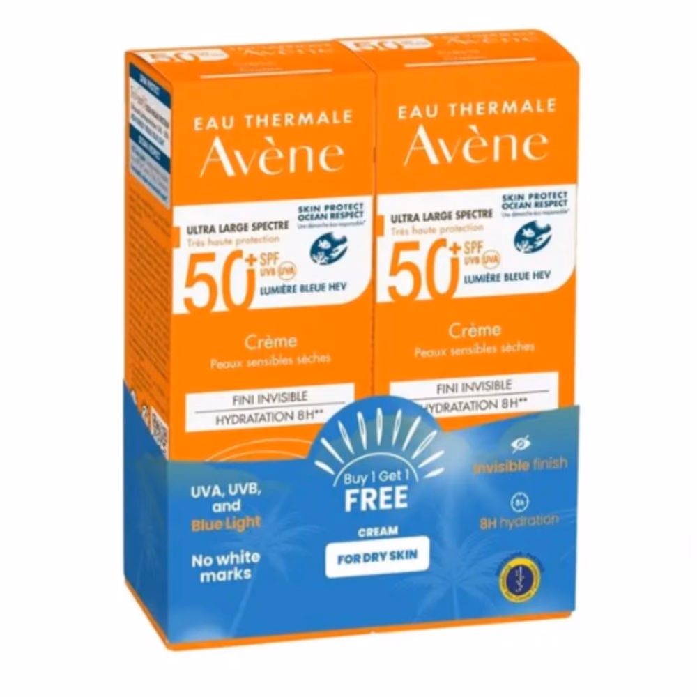 Avene Sunscreen Ultra Broad Spectrum SPF 50+ Cream ( 1+1) - PROMO PACK