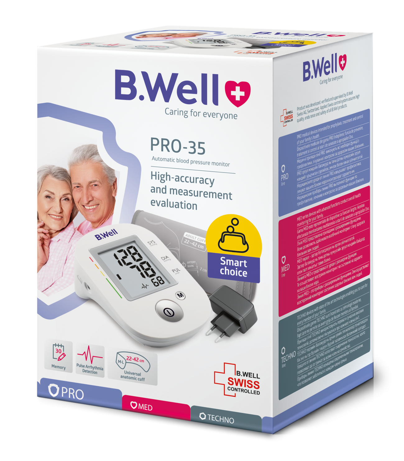 B.Well Automatic Blood Pressure Monitor with M-L Cuff Size - PRO 35