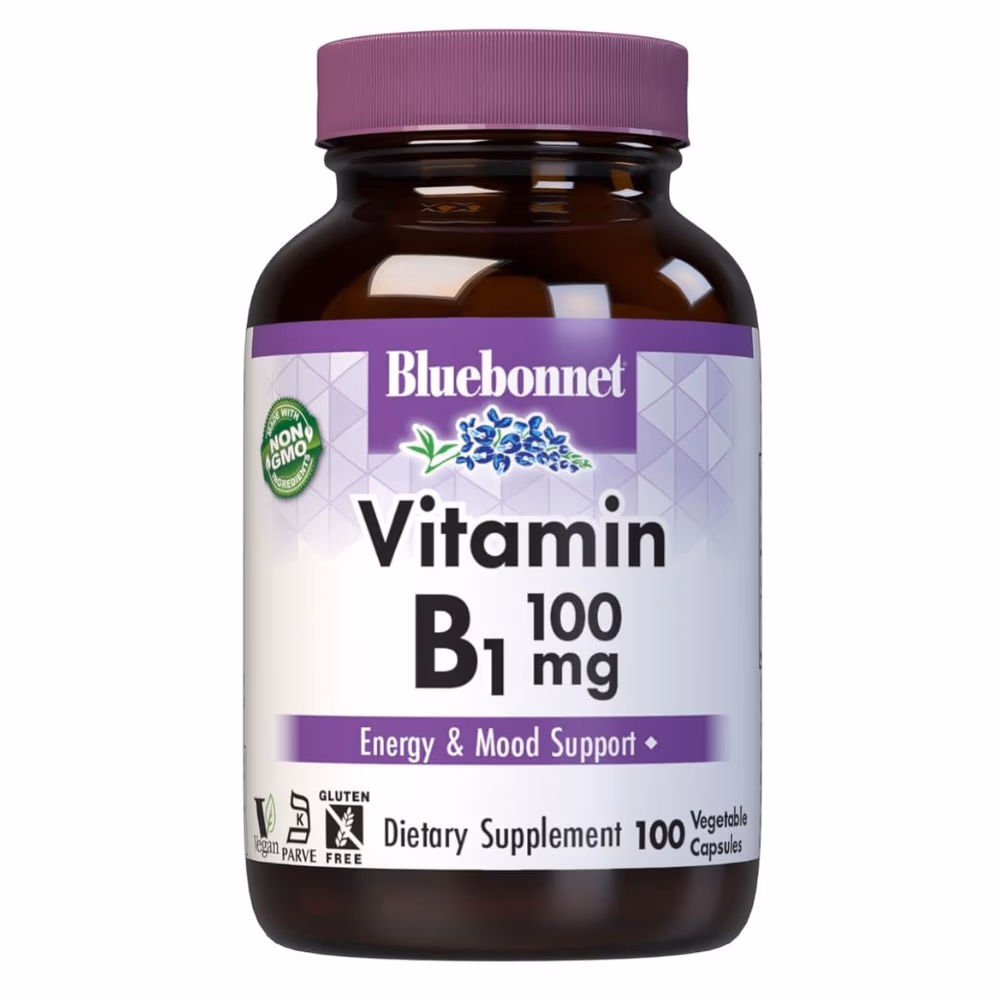 Bluebonnet Vitamin B1 100mg 100 Veg Caps 1