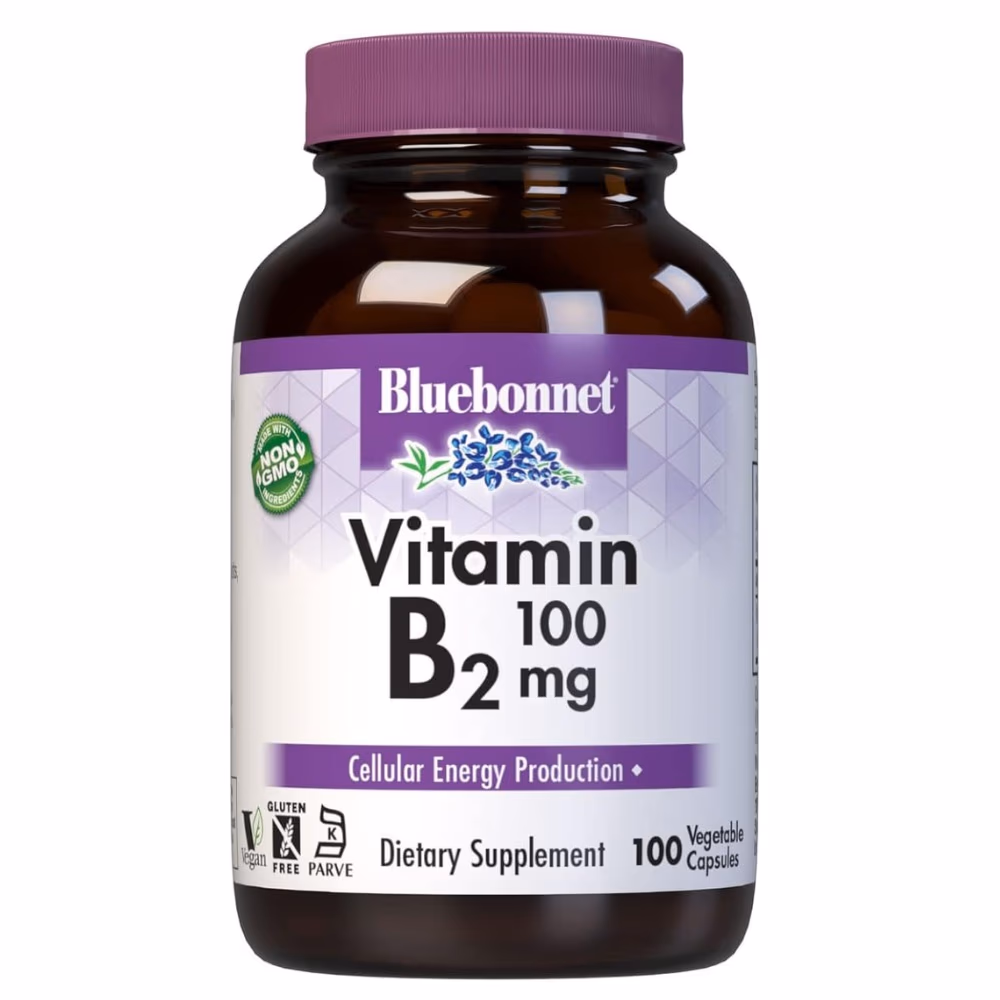 Bluebonnet Vitamin B2 100mg 100 Veg Caps 1