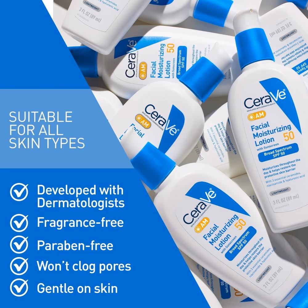 CeraVe AM Facial Moisturizing Lotion SPF 50 89ml  5