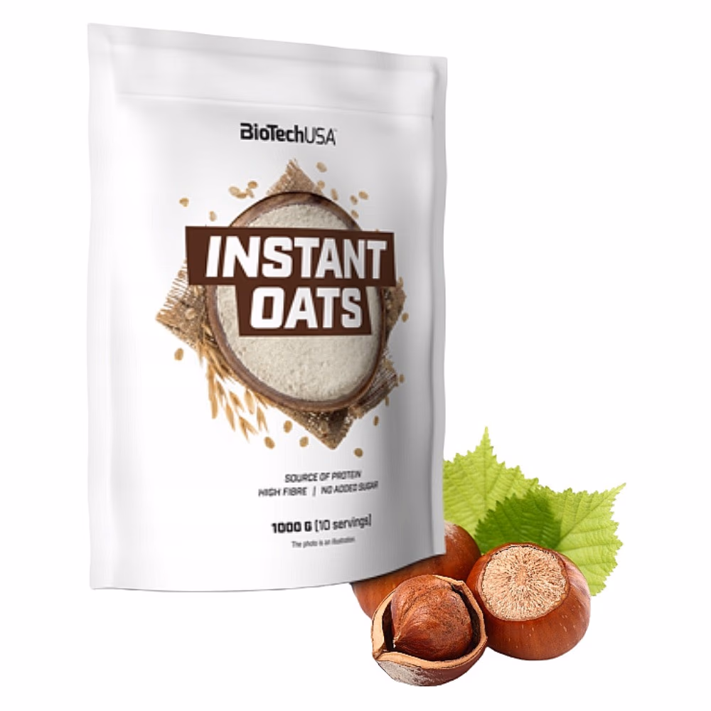 BioTechUSA Instant Oats Hazelnut 1000g – Flavoured Oatmeal Powder