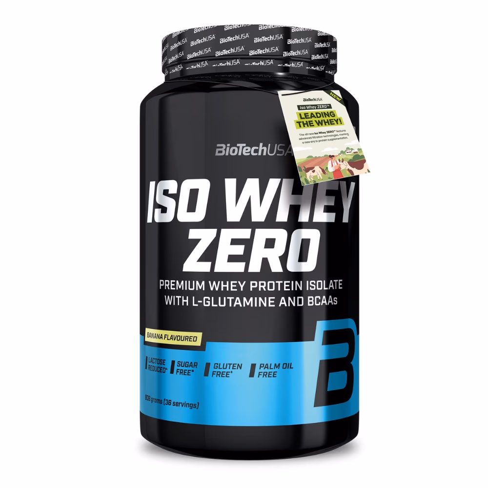 BioTechUSA Iso Whey Zero Banana 908g – Lactose-Free Whey Protein Isolate 1