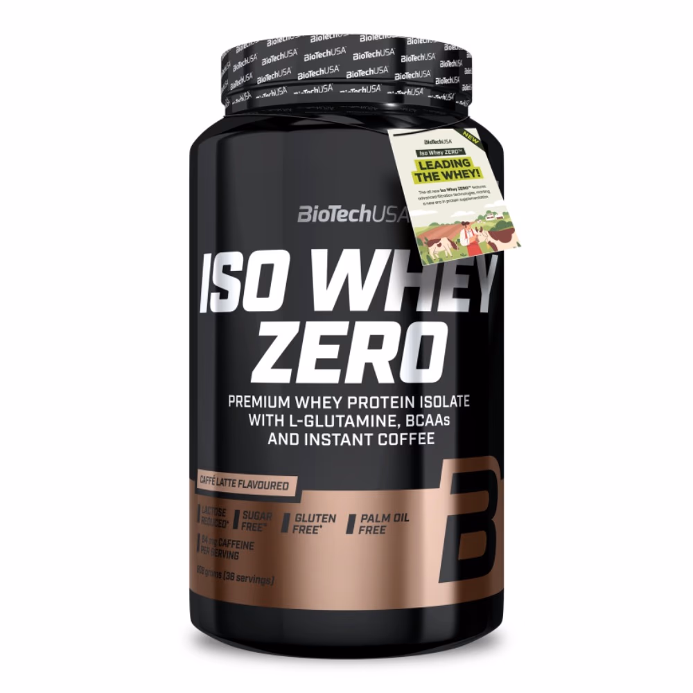BioTechUSA Iso Whey Zero Caffè Latte 908g – Lactose-Free Whey Protein Isolate