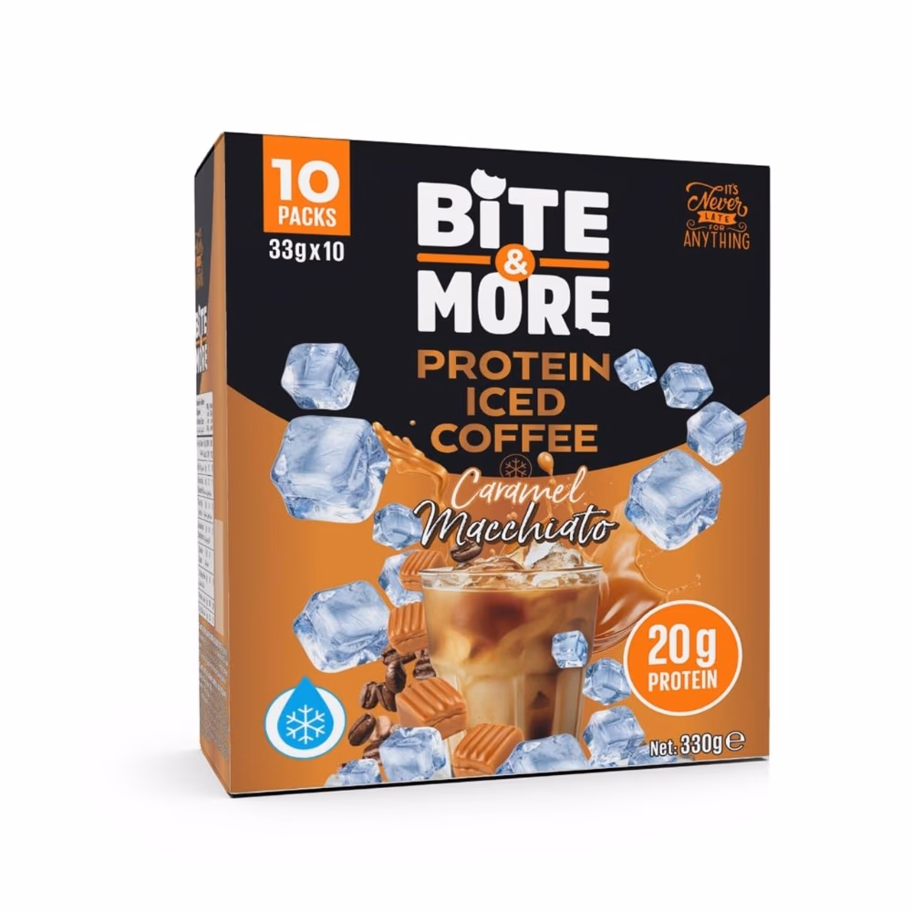 Bite and More Protein Ice Coffee Caramel Mach Pack 10s 1