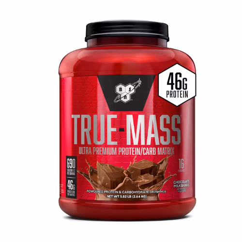 BSN True-Mass Protein Powder Chocolate Milkshake, 5.82 Lbs (16 Servings)