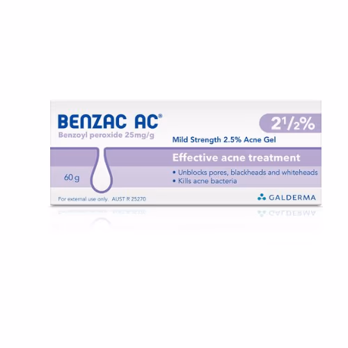 Benzac AC Gel 2.5% 60 g – Dermatologist Recommended Acne Care 1