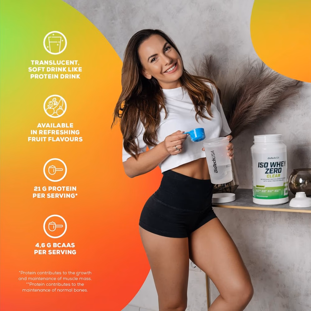 BioTechUSA Iso Whey Zero Clear Red Berry 1000g: Refreshing Lactose-Free Whey Isolate 5
