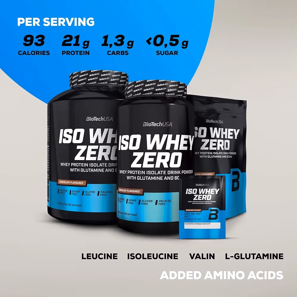 BioTechUSA Iso Whey Zero Vanilla 1816g: Lactose-Free Whey Protein Isolate 3
