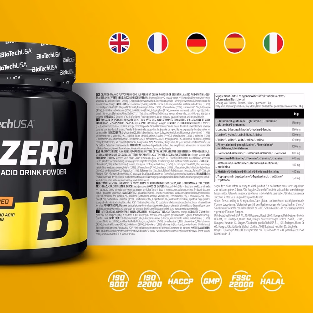 BioTechUSA EAA Zero 350g – Watermelon Flavor 4
