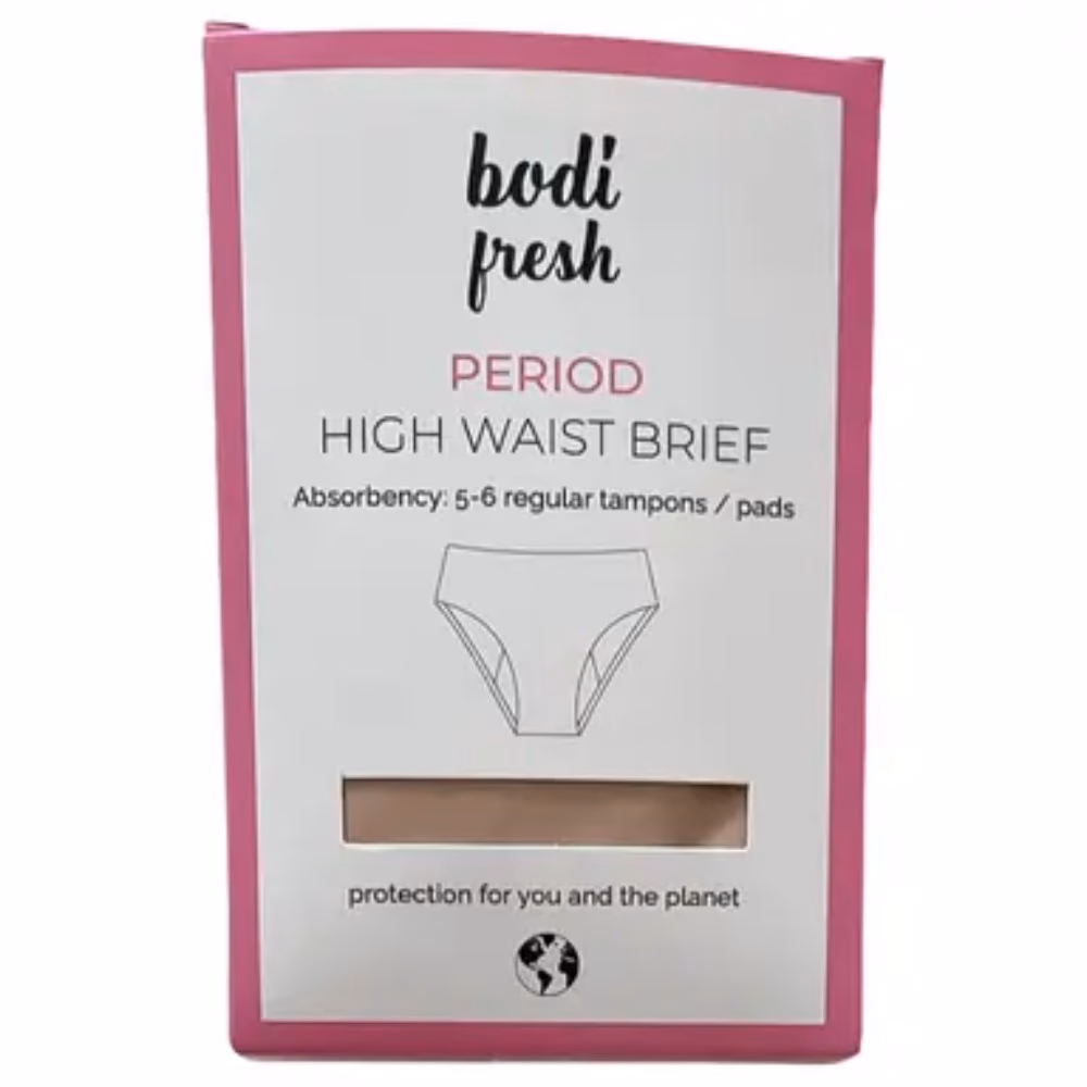 Bodi fresh Highwaist Period Protection Brief Nude L