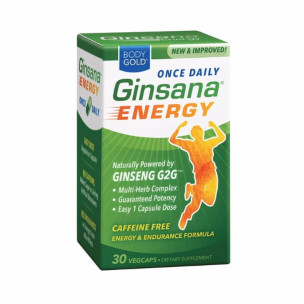 Body Gold Once Daily Ginsana Energy (30 Veg Capsules)