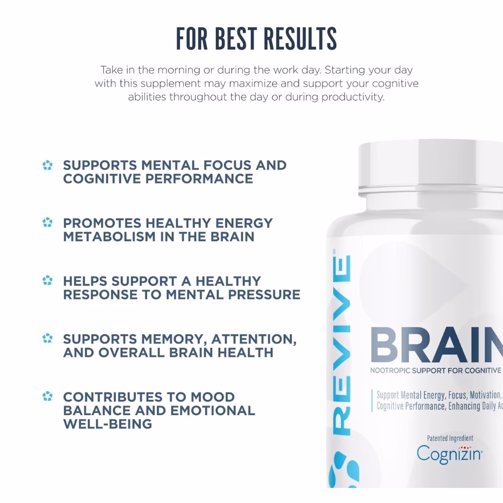 Revive Brain+ Nootropic Formula – 150 Capsules 3