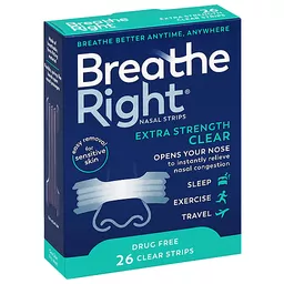 Breathe Right Nasal Strip Extra Strength Clear Strip 26S