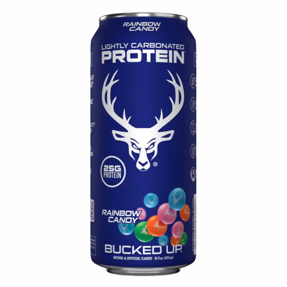 Bucked Up Carbonated Protein RTD Rainbow Candy 473ml
