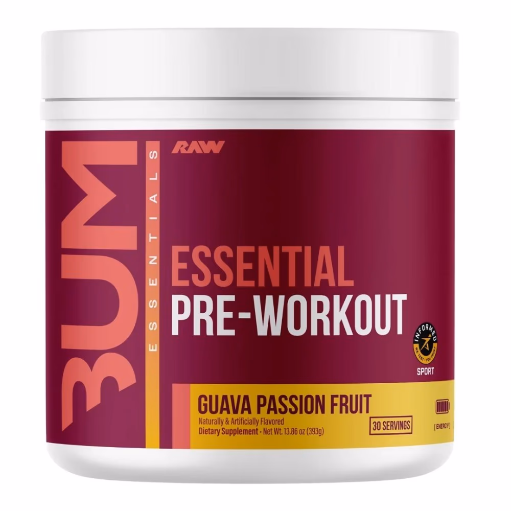 Raw Bum Essential Pre-Workout Guava Passion Flavor 309g