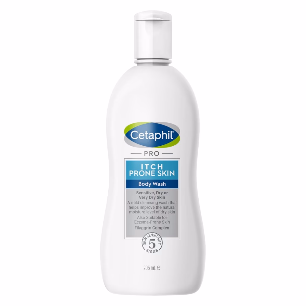Cetaphil PRO Itch-Prone Skin Body Wash – 295ml | Gentle, Soothing Cleanser for Dry, Sensitive & Irritated Skin