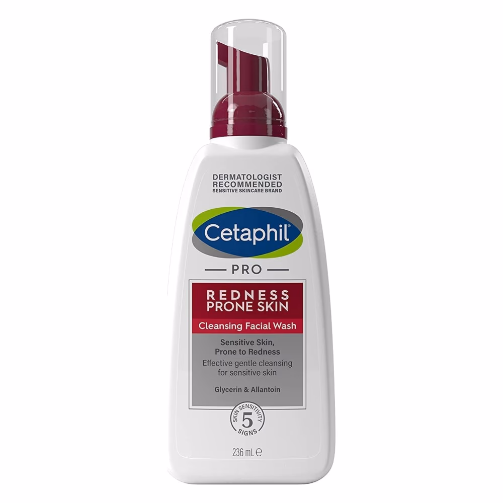 Cetaphil PRO Redness-Prone Skin Facial Wash – 236ml | Gentle Soothing Cleanser for Sensitive & Rosacea-Prone Skin