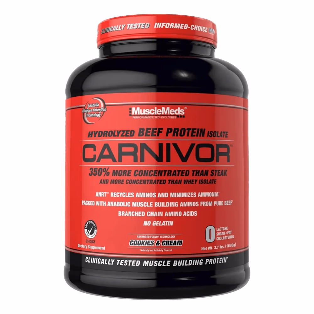MuscleMeds Carnivor – Cookies & Cream – 4lb | Hydrolyzed Beef Protein Isolate Powder for Muscle Growth & Recovery