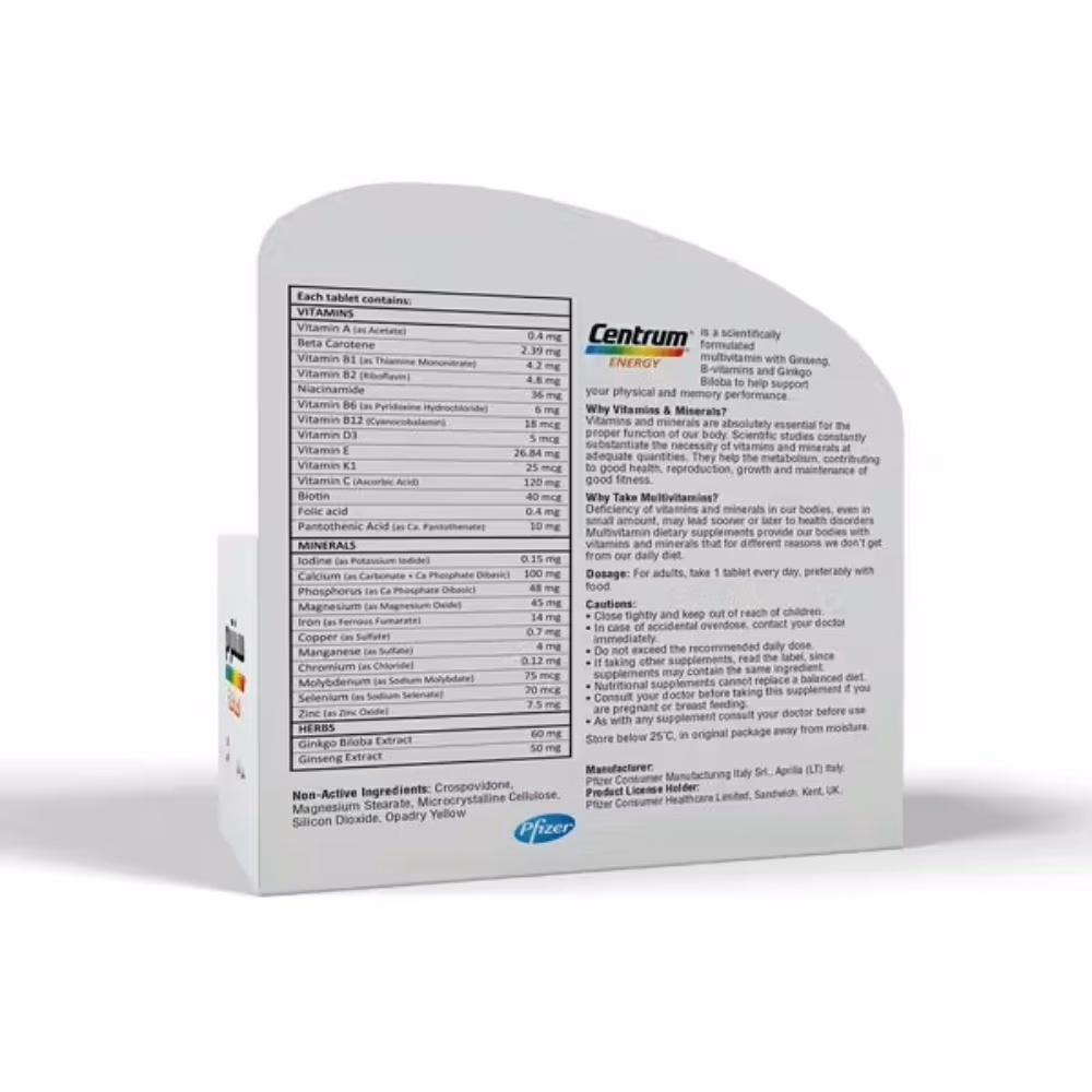 Centrum Energy Tabs 100 Tablets 2