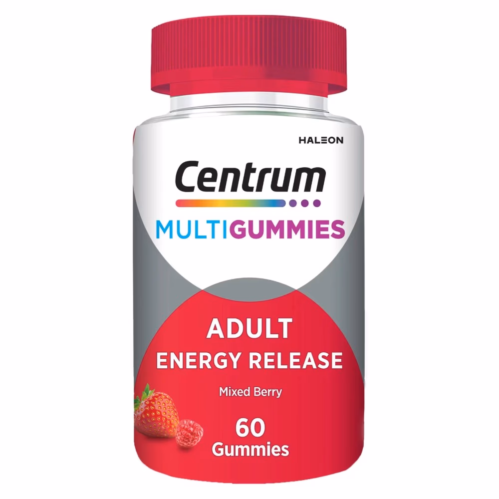 Centrum MultiGummies Energy Mixed Berry 60 Gummies – Daily Multivitamin with B-Vitamins for Energy & Metabolism 1