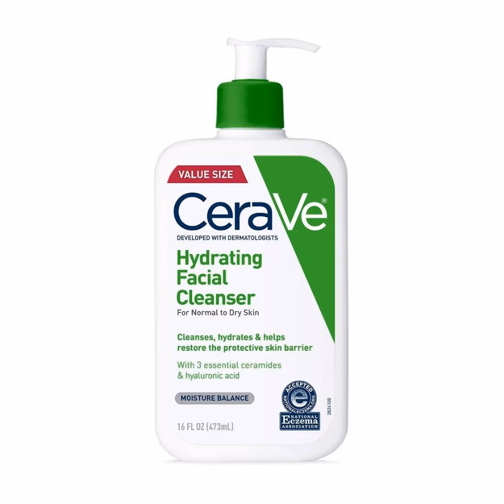 CeraVe Hydrating Facial Cleanser 473ml – for Normal to Dry Skin