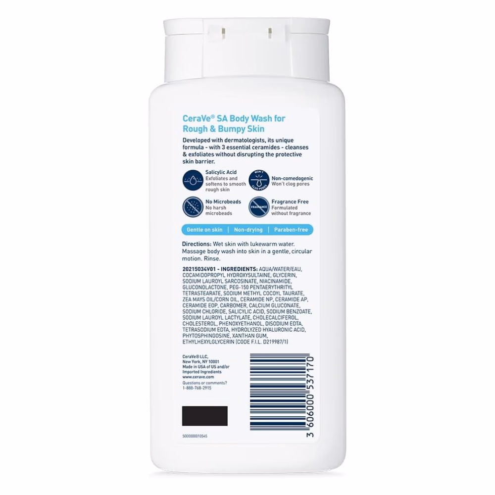 CeraVe SA Body Wash for Rough & Bumpy Skin 296ml 5