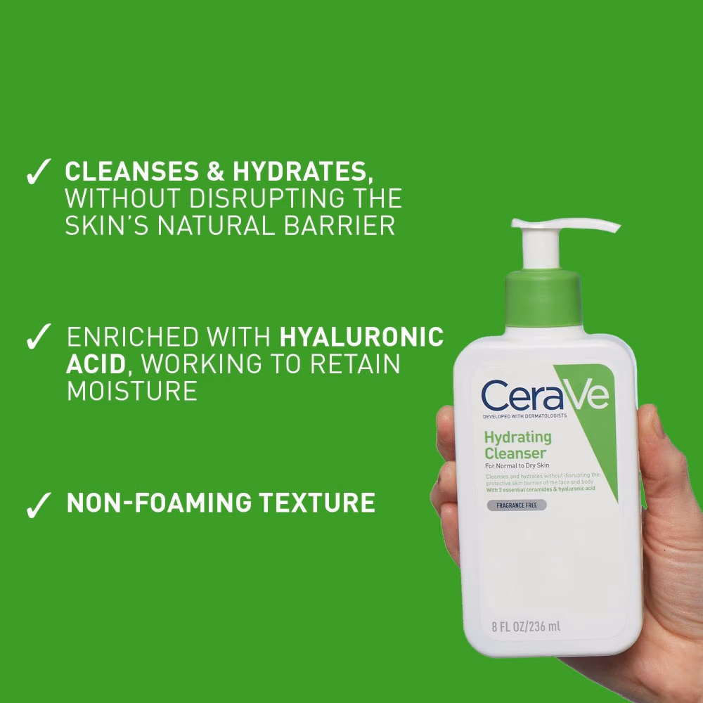 Cerave Hydrating Cleanser For Normal To Dry Skin 236ml 3