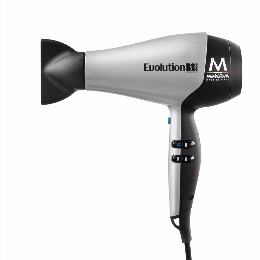 Ceriotti Evolution BI 5000 Silver Hair Dryer – Professional Ionic Blow Dryer with Powerful Motor