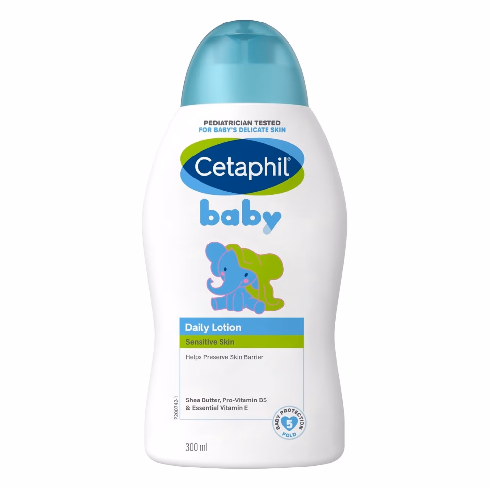 Cetaphil Baby Daily Lotion 300ml – Gentle Moisturizer with Shea Butter & Glycerin for Soft Skin