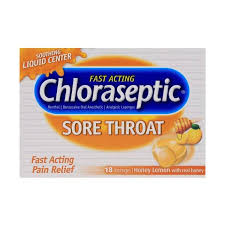 Chloraseptic Warming Lozenges Honey Lemon 18s 1