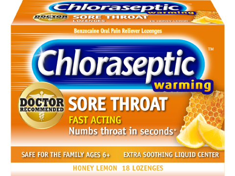 Chloraseptic Warming Lozenges Honey Lemon
