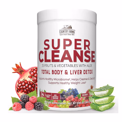 Country Farms Super Cleanse – 14 Servings Liver & Total Body Detox Drink - Berry Flavor 1