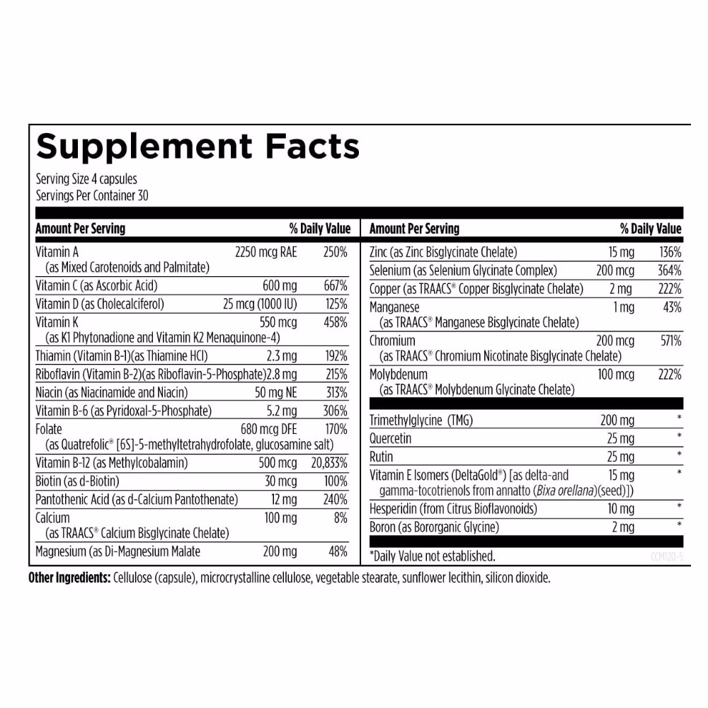 Designs for Health Complete Multi with Copper - 120 Capsules 2