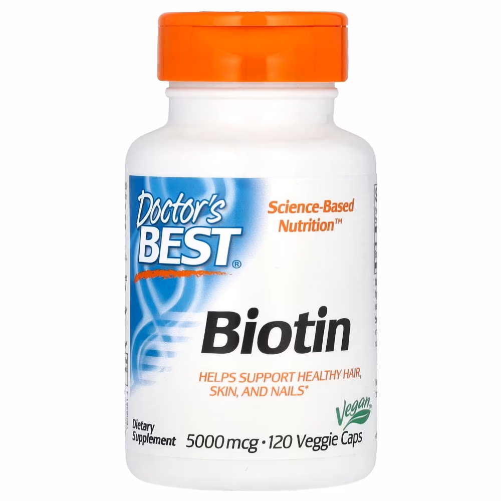 Doctor's Best Biotin 5000mcg - 120 Vegetarian Capsules