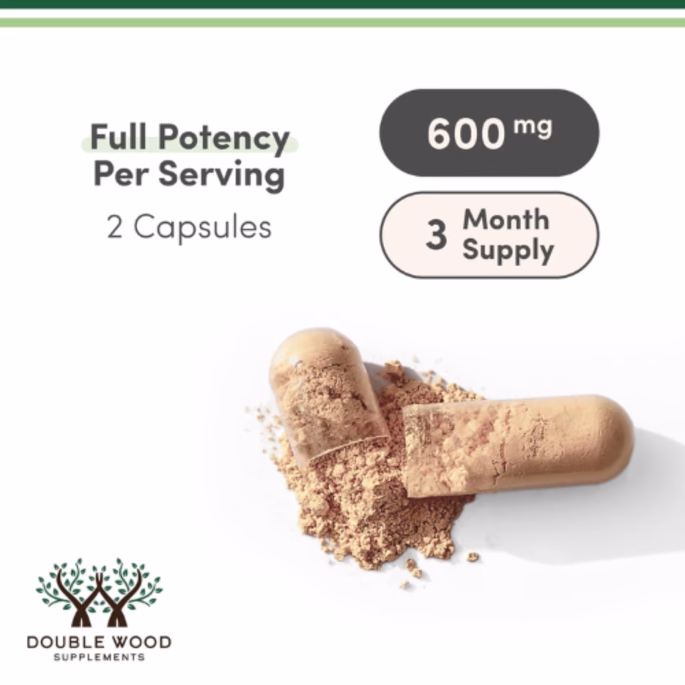 Double Wood Fadogia Agrestis 600mg Capsules 180 3