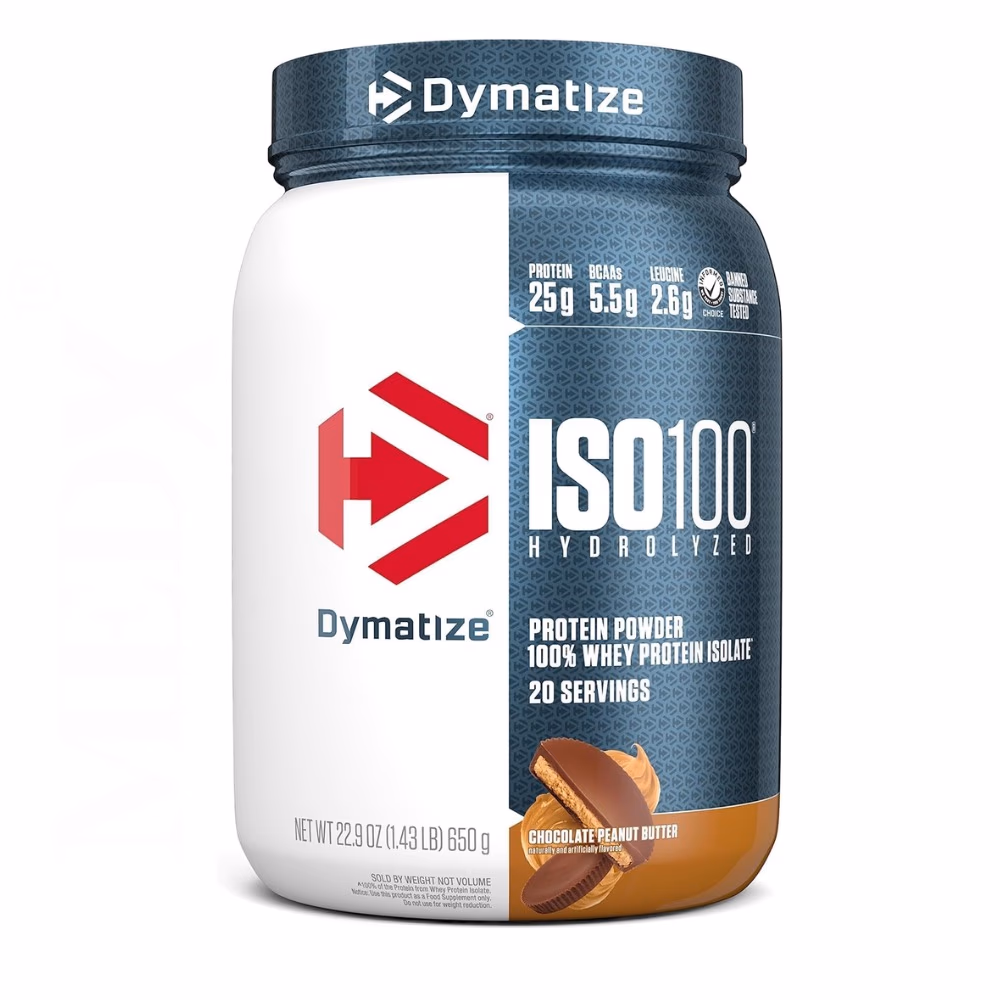 Dymatize ISO100 Whey Chocolate Peanut Butter 1.43lb – Hydrolyzed Protein Powder 1