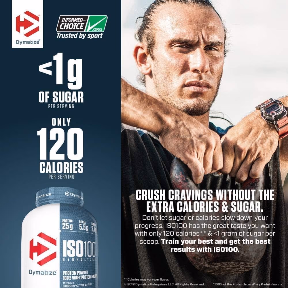 Dymatize ISO100 Whey Protein Powder Zero Carb Gourmet Vanilla 5lb 4