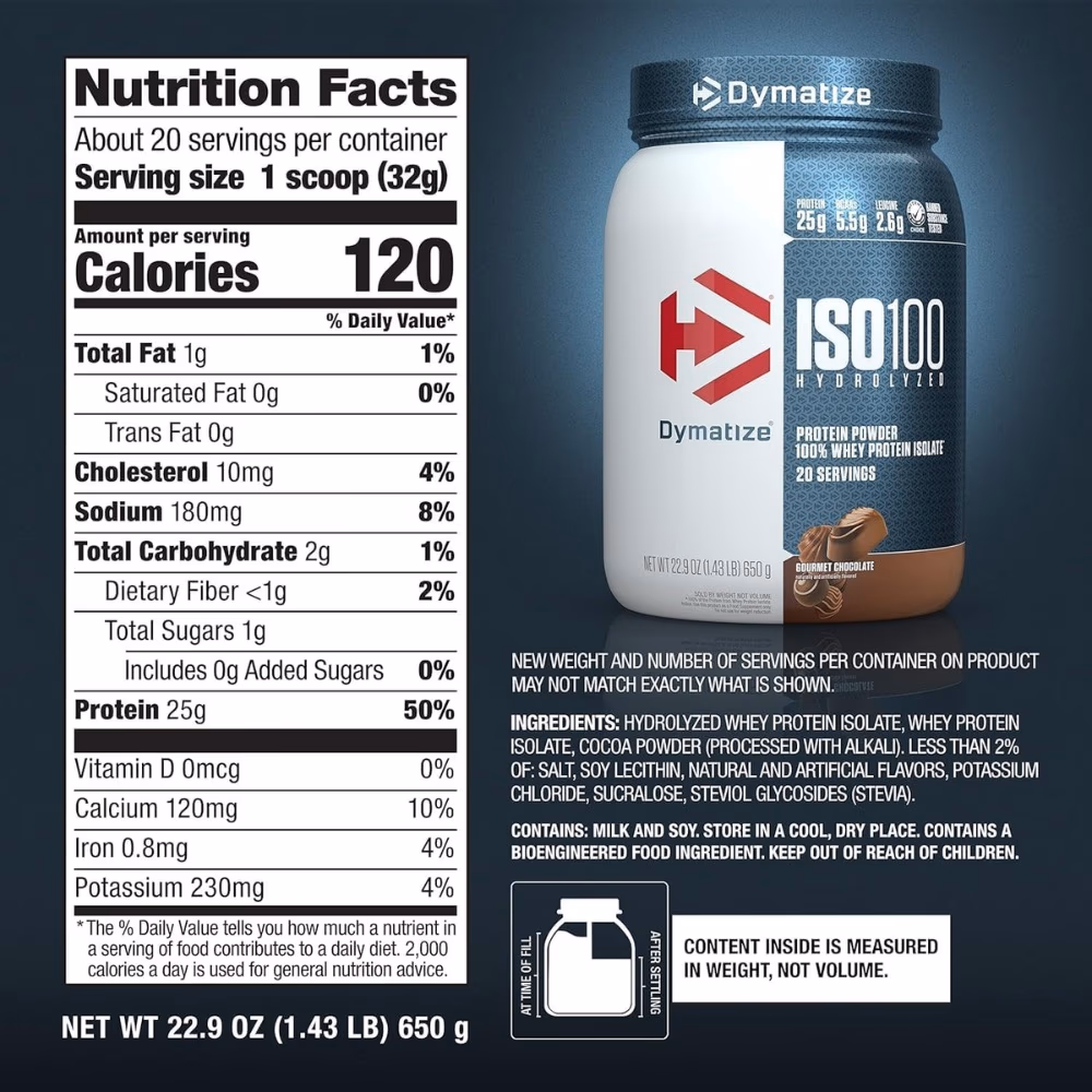 Dymatize ISO100 Whey Chocolate Peanut Butter 1.43lb – Hydrolyzed Protein Powder 2