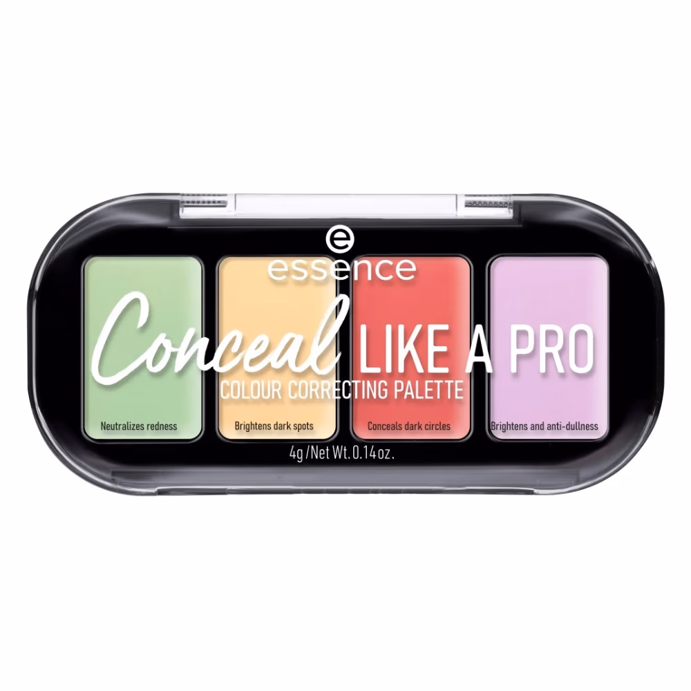 Essence Conceal Like A Pro Colour Correcting Palette – Multi Shade Cream Palette for Even Skin Tone