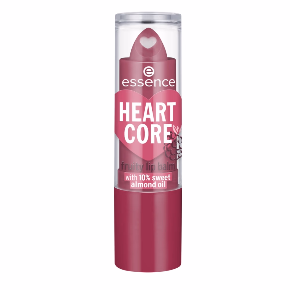 Essence Heart Core Fruity Lip Balm 05 Bold Blackberry – Nourishing Tinted Lip Balm with Fruity Scent