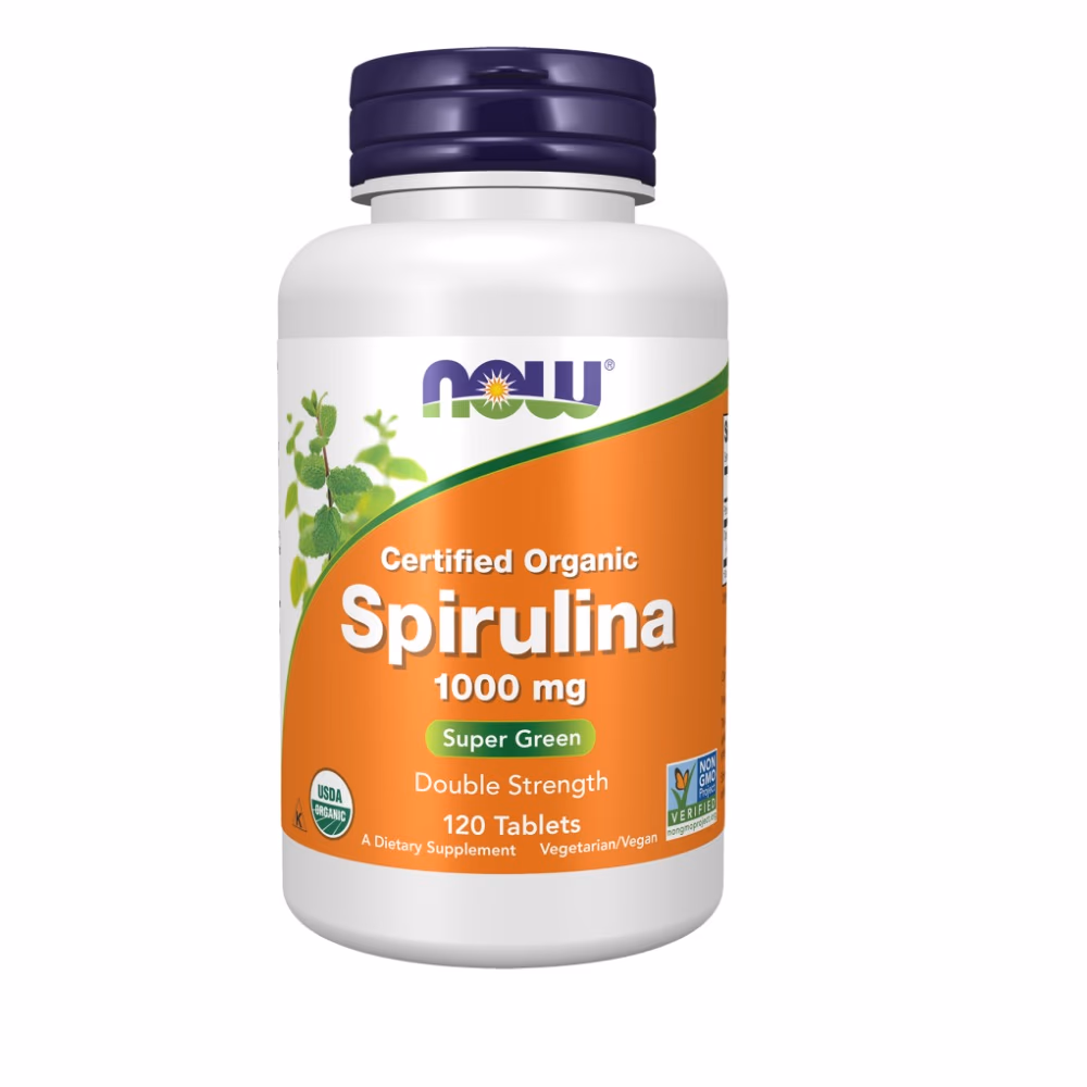 Now Organic Spirulina 1000mg 120 Tablets 1