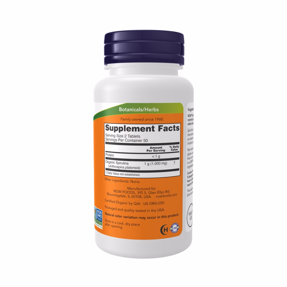 Now Spirulina 500mg 200 Tablets 3