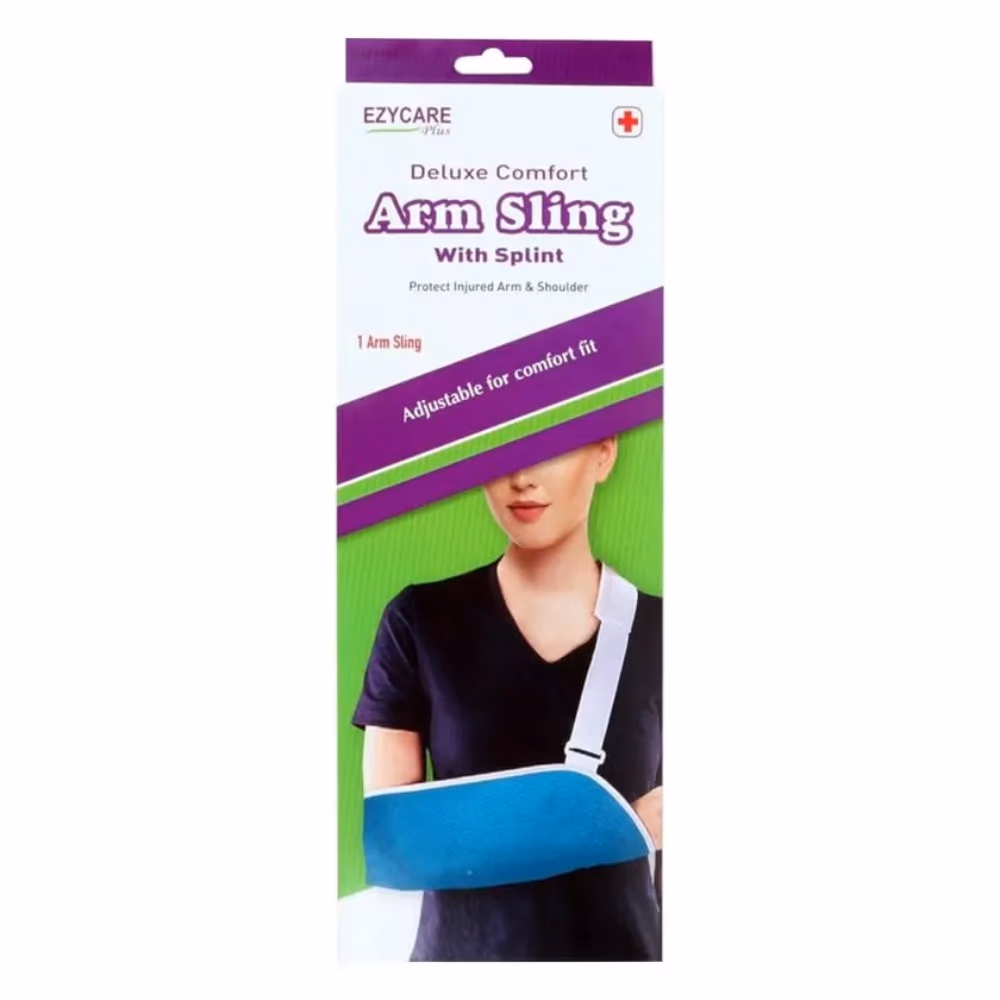 Ezycare Deluxe Comfort Arm Sling with Splint – Adjustable Support for Arm & Shoulder 1