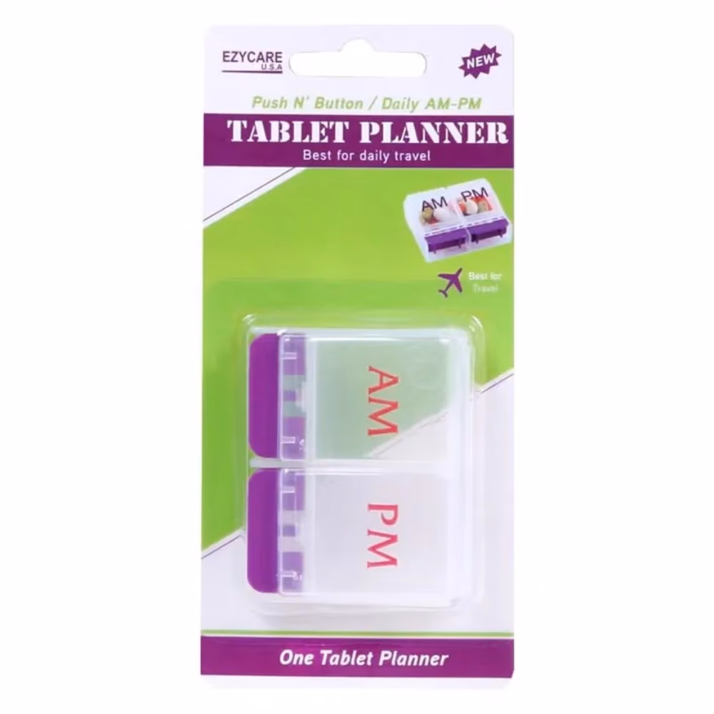 Ezycare Daily AM/PM Push N' Button Tablet Planner 1