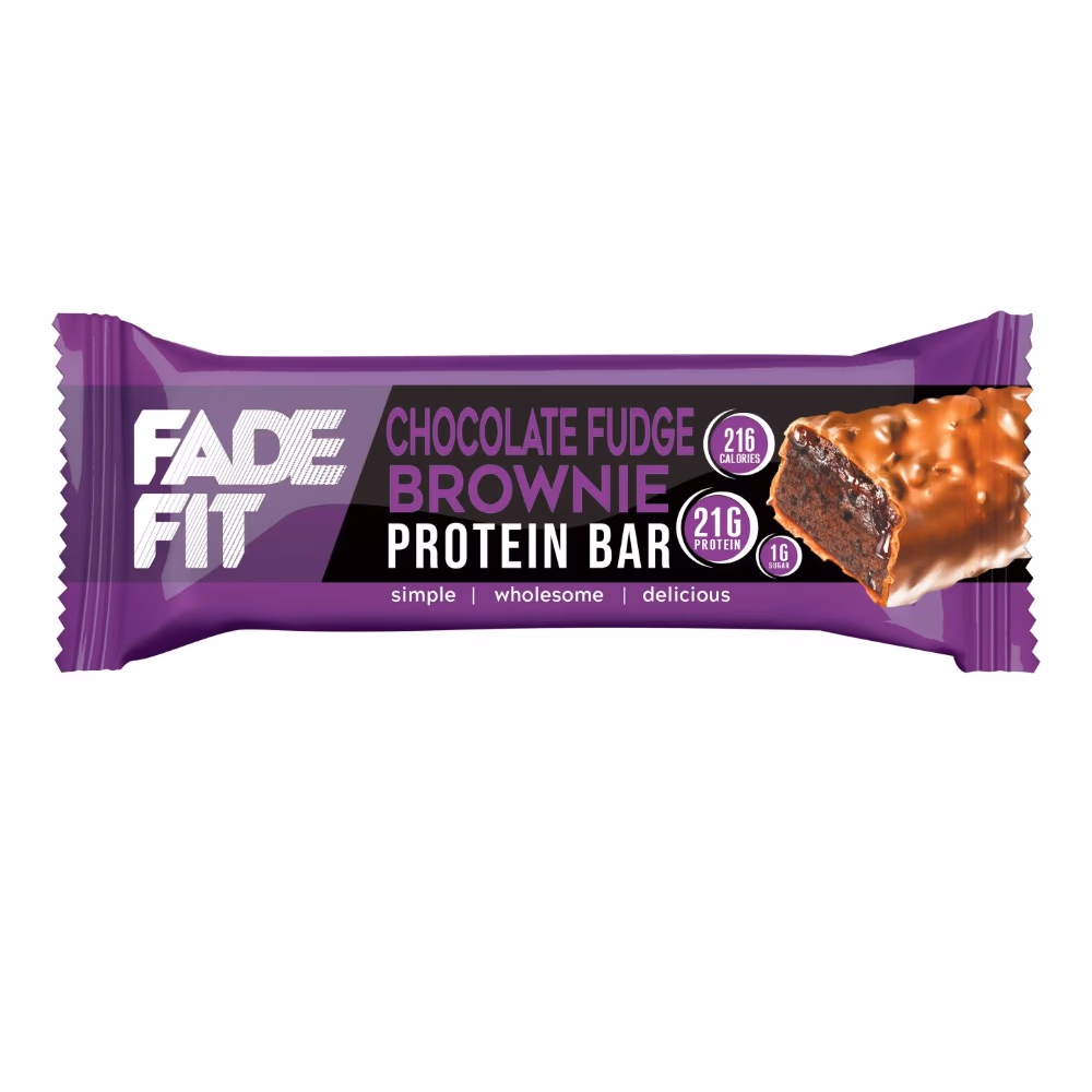 Fade Fit Chocolate Fudge Brownie Protein Bar – 55g 1