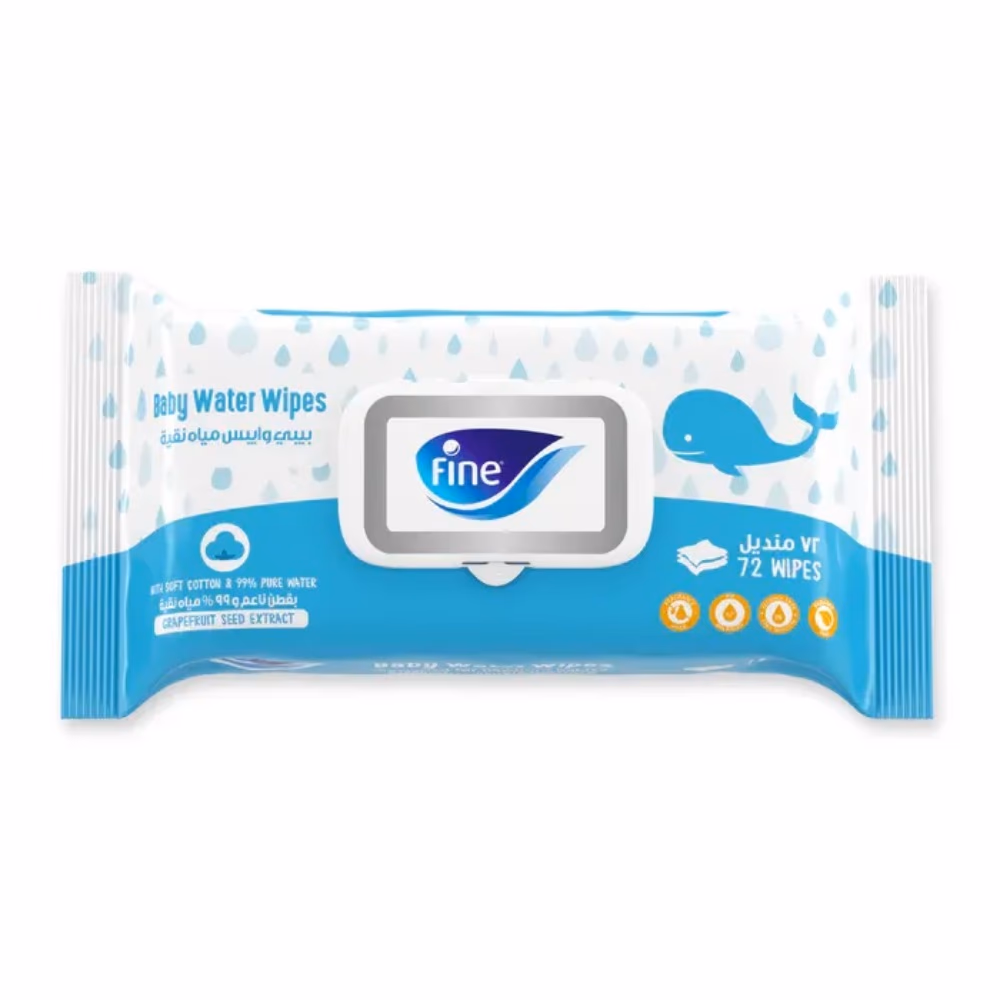 Fine Baby Water Wipes 72s 1