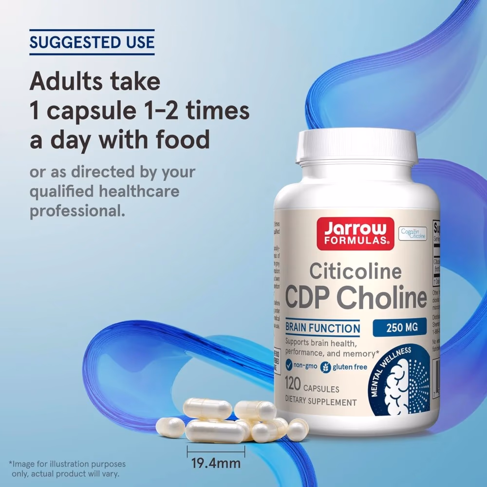 Jarrow Citicoline CDP Choline 250mg 60 Capsules