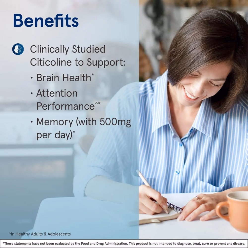 Jarrow Citicoline CDP Choline 250mg 60 Capsules 3